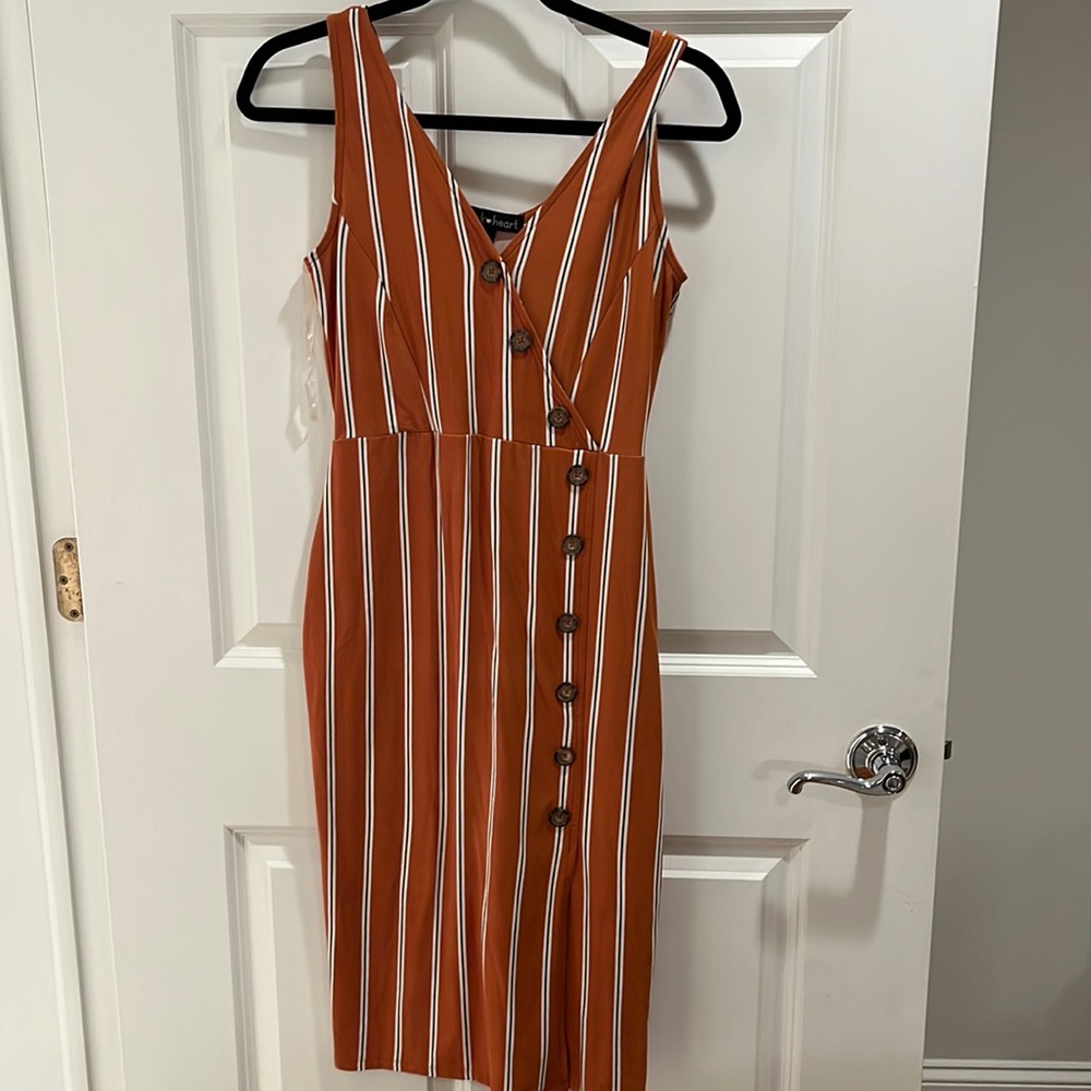 Striped midi dress